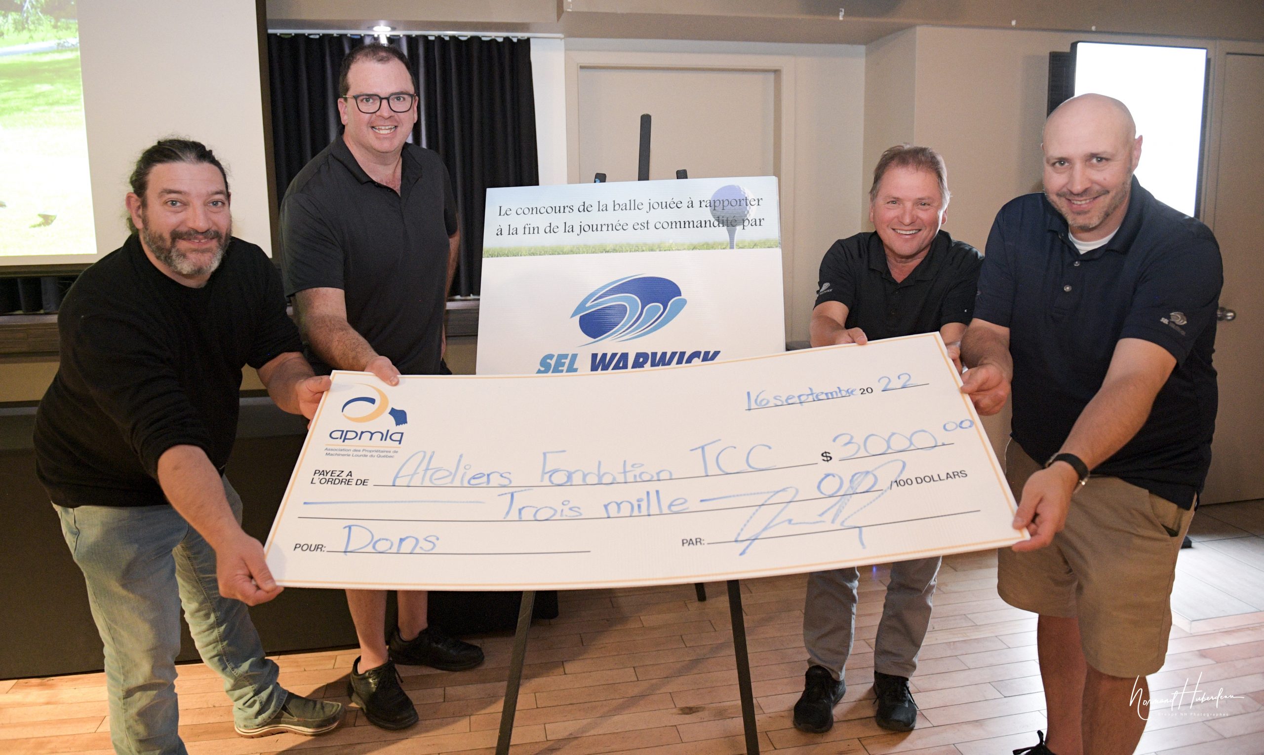 Le tournoi de Vélo-Golf organisé par l’APMLQ et l’entreprise Sel Warwick permet d’amasser 3000$